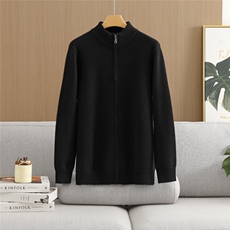 2025年秋季长袖男士开衫拉链款，男装羊绒开衫，纳驰羊绒