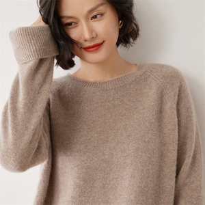 云朵般软~baby小山羊绒套头半高领加厚女针织内搭宽松打底衫毛衣图片