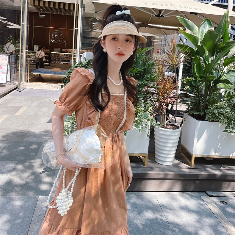 新款茶歇韩系甜美连衣裙【现货】082-5083-P115K168,女装连衣裙,浙宝192（原082）