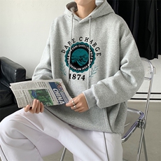 L2479P48延续潮流元素潮趣文字字母印花常规款连帽卫衣男，男装卫衣，星座510A-1