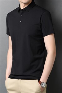 男士短袖polo衫宽松休闲百搭体恤半袖t恤衫夏装翻领上衣图片