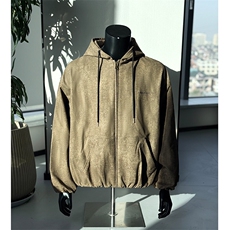 早春新款男士个性设计感连帽夹克美式潮牌宽松外套25XJ55279特p80，男装夹克，电商A042