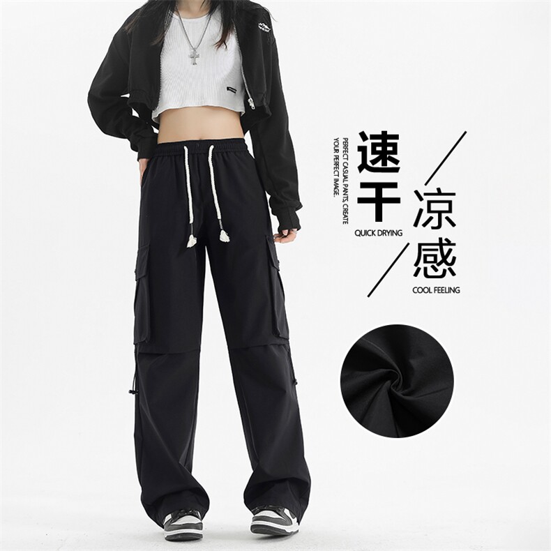 中性潮流大口袋速干凉感亲肤机能坠感抗皱冲锋裤 K720常规特批-39图片