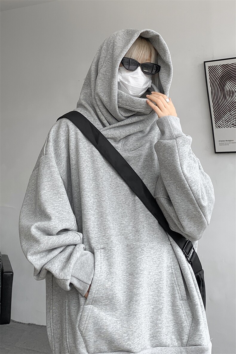 8XL-M刺客美式机能风外套高领连帽卫衣男加绒加厚上衣WY14P68控88,男装卫衣,电商D206-1