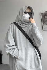 8XL-M刺客美式机能风外套高领连帽卫衣男加绒加厚上衣WY14P68控88，男装卫衣，电商D206-1