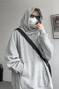 8XL-M刺客美式机能风外套高领连帽卫衣男加绒加厚上衣WY14P68控88图片