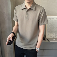 翻领polo衫男短袖2025夏季新款冰丝透气打底衫t恤男C317-1832-50，男装Polo衫，电商C317