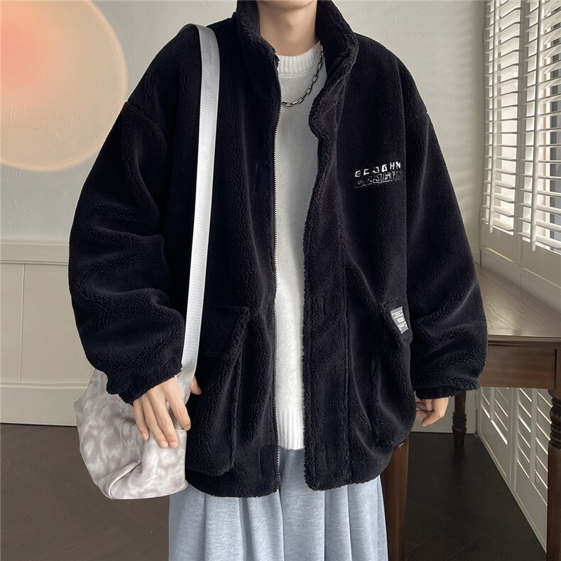 D329-QM544-特P100-控158冬季加厚羊羔毛棉衣工装外套,男装棉衣,电商D329