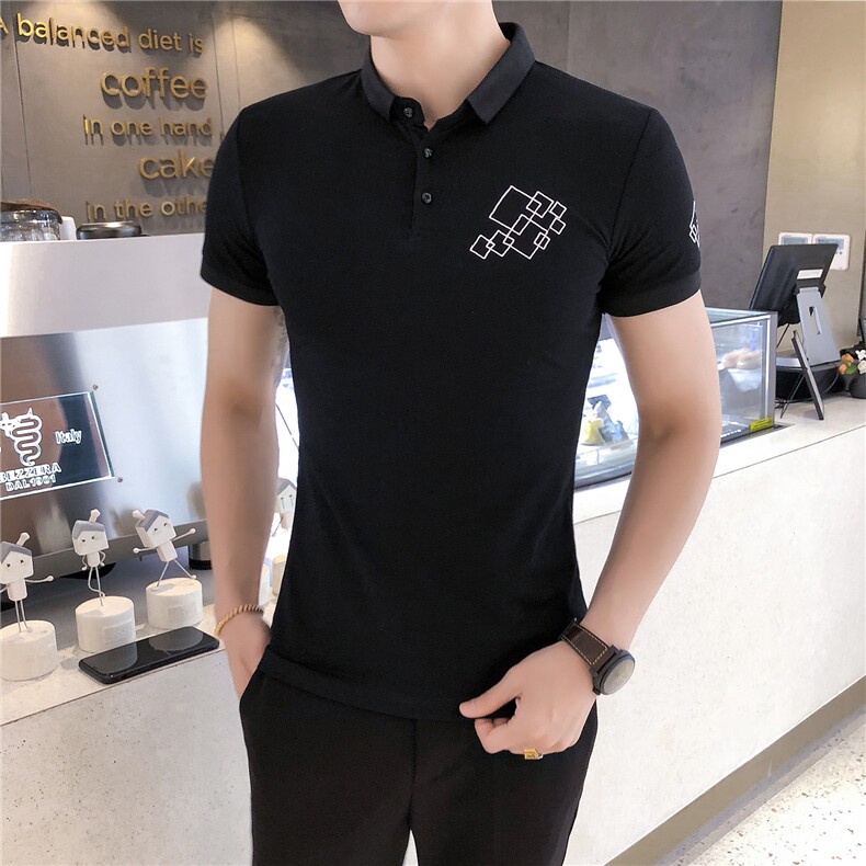 2021夏款潮男polo衫休闲百搭短袖韩版修身翻领衫A068-PL04,男装Polo衫,星座419（原A233）