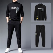 CA9856钱塘2020-2秋冬季新款时尚休闲简约中青年男士套装P160，男装休闲套装，钱塘207-2