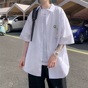 衬衫男士韩版潮流高街帅气百搭2024夏季ins宽松外套CY800-P30图片