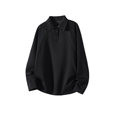 美式保暖华棉320g解构拼接亨利领打底长袖T恤男T53701J加绒-特P23，男装T恤，电商A001-1