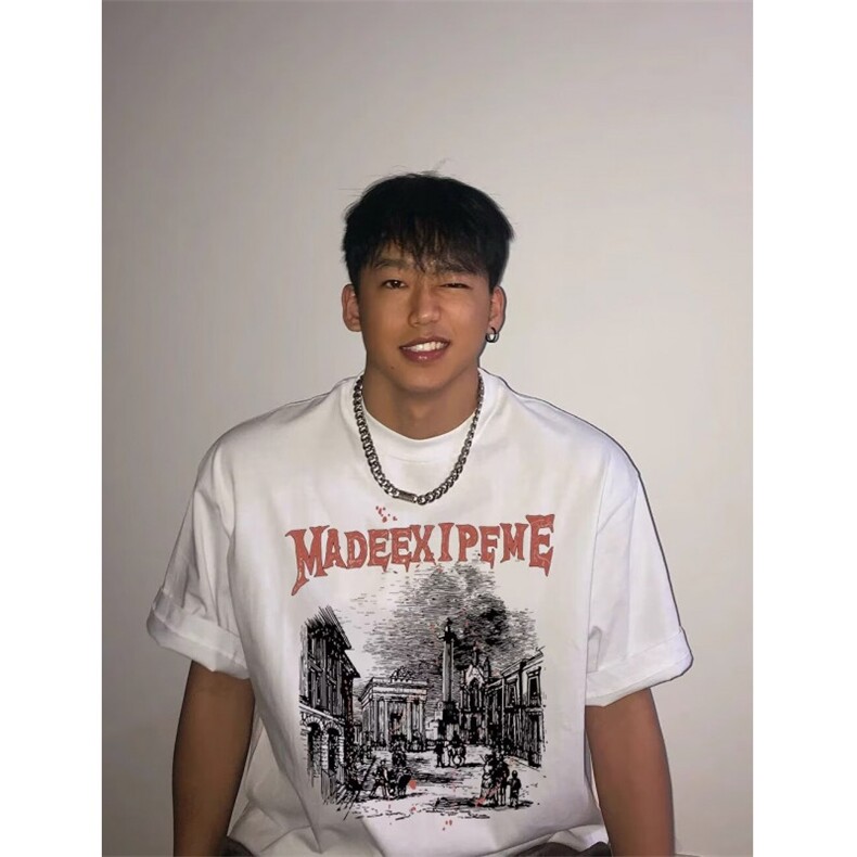 网络图现货！220G重磅T恤男高级感美式复古小领口短袖RDT103-P30,男装T恤,星座1005-6