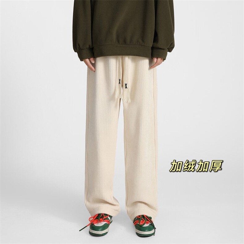 2026秋冬新款加绒加厚雪尼尔休闲裤无影墙XZ604-KG44JR-P65控78,男装卫衣,星座604