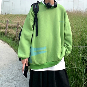 S6082-P35 春季圆领卫衣男大码韩版宽松长袖外套男图片
