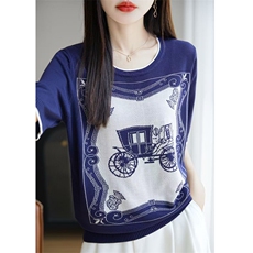 2025春夏新圆领套头莱赛尔天丝短袖女老爷车复古百搭亲肤透气T恤，女装T恤，大美人包芯纱店