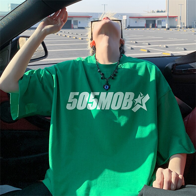 新款港风抖音直播短袖T260克TB5161批28纯棉220克T5161P22控38，男装T恤，电商C408(原B339-1)