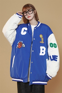 2025冬装开衫棒球服夹克棉衣棉服女棉袄情侣外套3331-P80控118图片