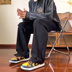 工装裤男秋季嘻哈潮牌休闲裤ins潮流宽松直筒阔腿裤子KA760，男装休闲裤，星座1116A-1（原606A）