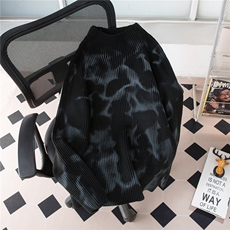 W10992-P63自家图现货美式扎染圆领休闲针织衫毛衣，男装针织衫/毛衣，星座1608