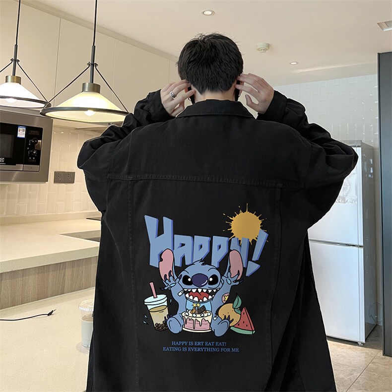 牛仔夹克男大码牛仔外套男茄克NJ77077-P60加绒款-P75,男装夹克,电商A040