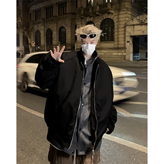 小众拼接设计翻领假两件潮牌夹克外套男女宽松春秋新款飞行棒球服，男装夹克，星座505-2（原电商A260-1)