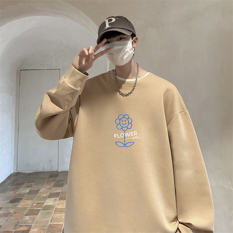 控38简约帅气百搭长袖t恤男大码卫衣T4274-P25加绒款-P35,男装卫衣,电商A040