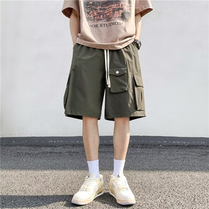 工装短裤男港风潮流多口袋痞子帅2024夏季新款ins五分裤K3857-P34图片