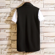 韩版中长款帅气薄款夏季披风男士无袖防晒服外套1306F19P35，男装风衣，星座1306