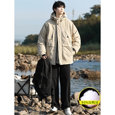冬上新加绒加厚羽绒服简约百搭冲锋衣外套男女8317-P220控价318，男装羽绒服，电商A441-1