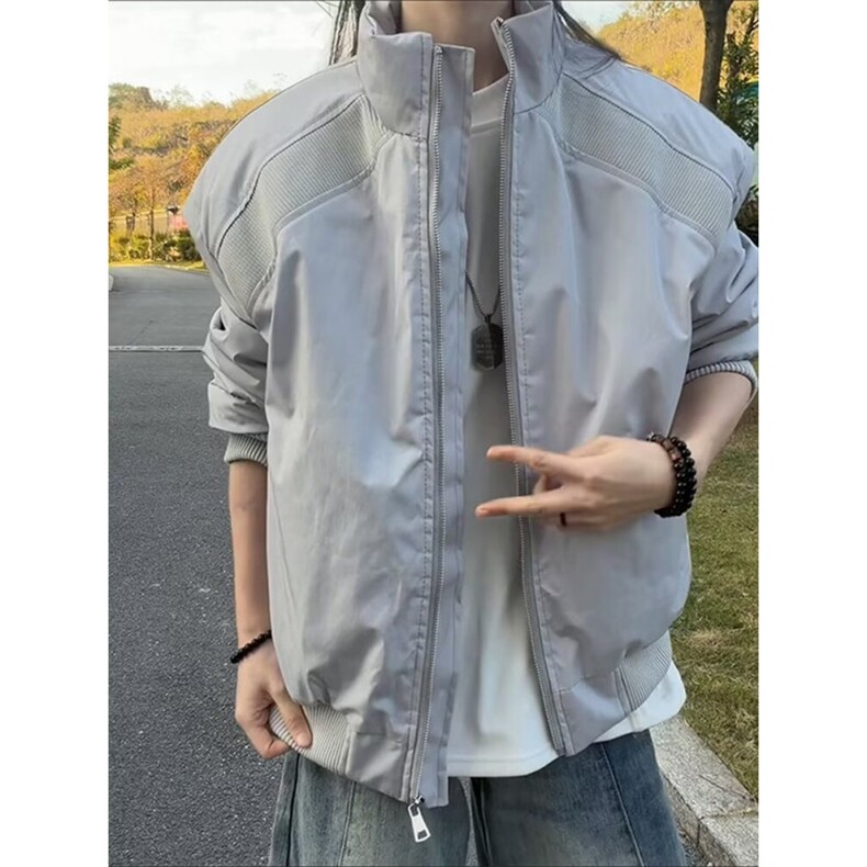 解构拼接立领棉衣男冬美式冲锋衣外套夹棉短款工装棉袄TT6107P79,男装夹克,星座1013-5