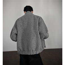 鱼骨条纹呢子内胆加棉加厚棉衣宽松立领棉服A170-N63-P118，男装棉衣，电商A170