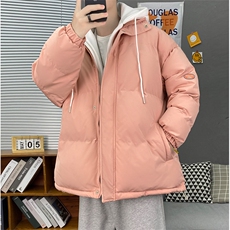 23冬季新款港风棉衣男女情侣假两件宽松连帽加厚棉服WT08无标-P60，男装棉衣，星座1402-1