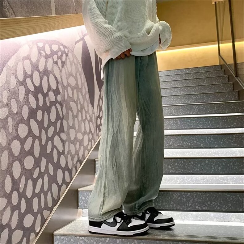 牛仔裤男秋季潮大码休闲裤子高街N8141P42,男装牛仔裤,星座1116-2