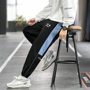 秋季裤子ins男士韩版潮流宽松束脚卫裤休闲裤九分裤DS990T图片