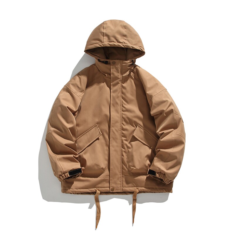 供抖音得物防风防水冲锋衣棉衣加厚连帽外套MY1188/P125咖啡7,男装夹克,电商A094