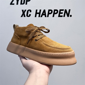 X4232-185新款男韩版潮流马丁靴英伦复古磨砂皮厚底工装板鞋图片