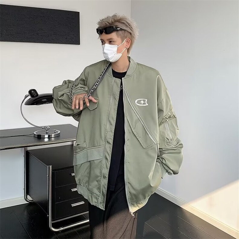 棒球服男款春秋季美式高街百搭飞行员夹克HY506P68,男装夹克,星座1116-2