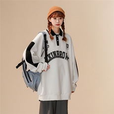 中性风POLO领卫衣女情侣大码M-5XL休闲套头卫衣男外套类C7720P55，男装Polo衫，星座227-7