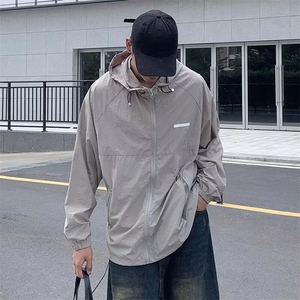 夏季工装冰丝连帽防晒衣男薄款透气防晒服户外钓鱼外套潮 FS03图片