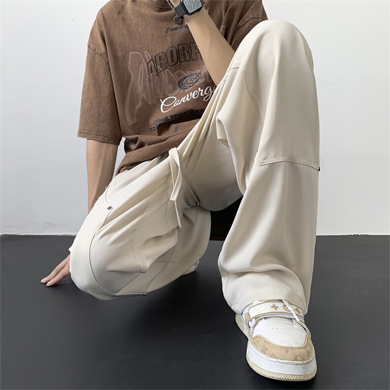 抖音2026春季美式伐木裤男垂感休闲西裤A423P55,男装西裤,电商A309