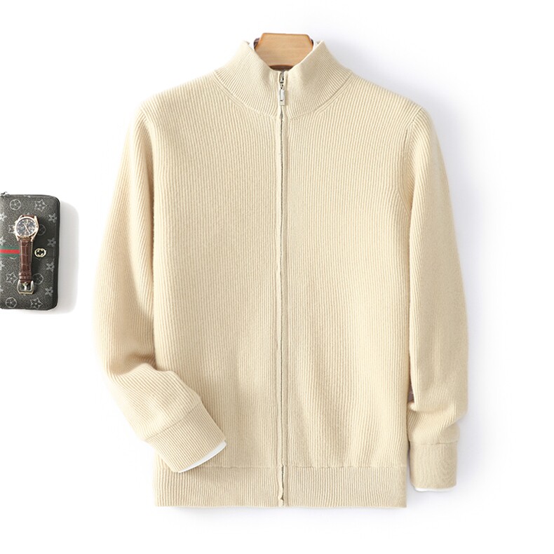 2025年秋季新款七针加厚元宝针针织羊毛开衫时尚休闲通勤百搭，男装羊毛衫，雪贝坊二店
