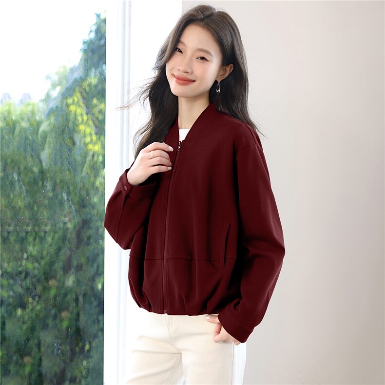 休闲立领短外套女2025早春秋新款百搭显瘦流行棒球服夹克上衣,女装短外套,涵誉