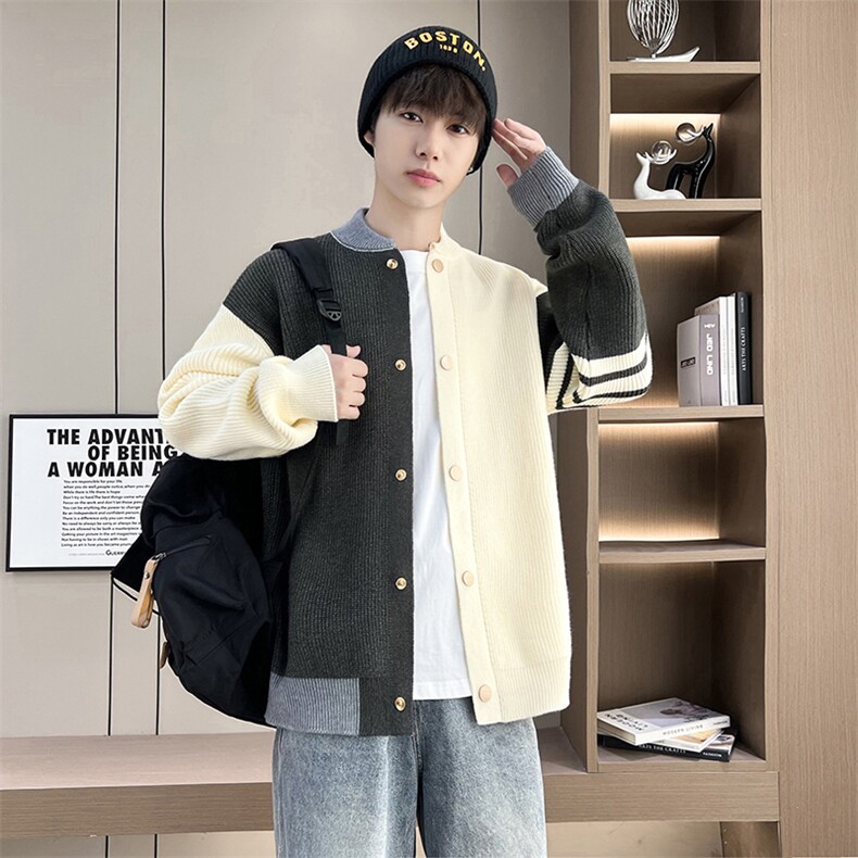 【直播】8730-P652025年秋季时尚毛衣针织开衫男士宽松长袖，男装针织衫/毛衣，电商A113