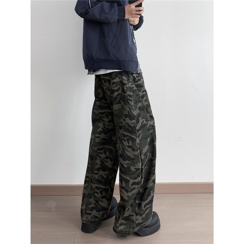 A429-NK8311特批55美式高街迷彩牛仔裤面料：60棉40聚酯纤维,男装牛仔裤,电商A429