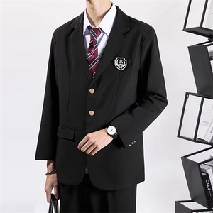 四件套班服领带衬衫长裤休闲西装套装2024秋冬ins外套W6113-P113图片