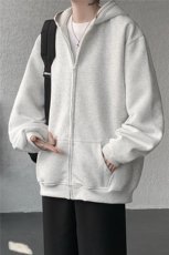 3XL-S基础百搭拉链开衫卫衣男休闲外套小心机WY45-P58400g，女装短外套，电商D206-1