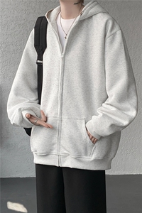 3XL-S 基础百搭拉链开衫卫衣男休闲外套小心机 WY45-P58 400g图片