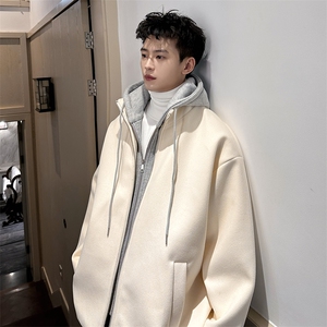 秋冬纯色假两件呢料休闲百搭夹克外套 A071-F30-P118图片