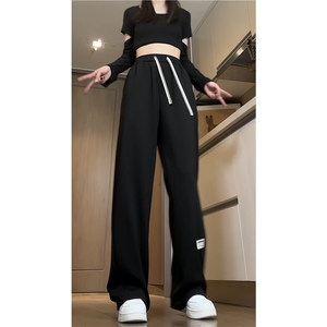 港风春季新款潮流垂感小标宽松直筒休闲裤B315-K24023-p50控68图片